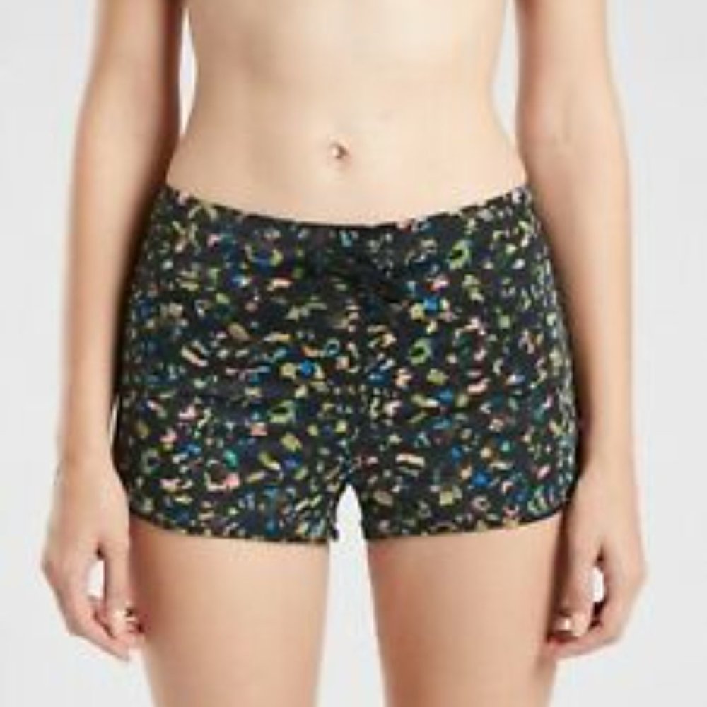 Athleta Leopard Swim Shorts